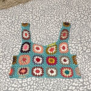 Le Lis Multicolor Crochet Top